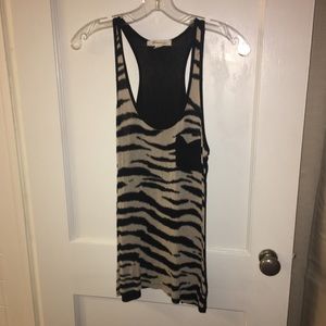 Forever 21 zebra tank top